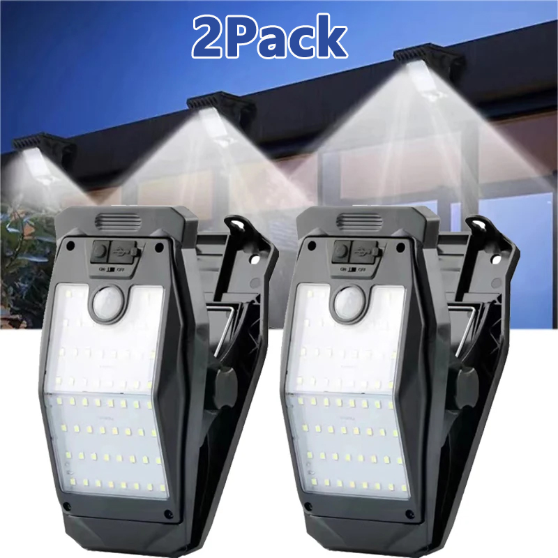 Smart Garden Solar Lights - 新製品 2/1個 クリップ式ソーラーライト 屋外防水 58 LED
