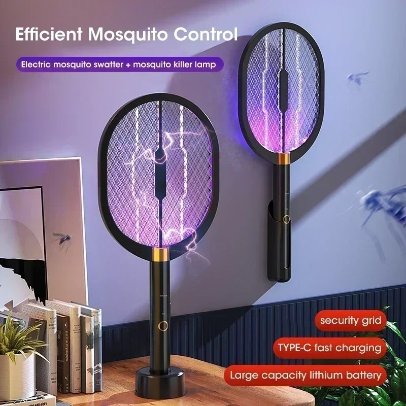 Smart Garden Indoor - 充電式3000V電撃蚊取り器、UVライト付き昆虫キラー、屋内、屋外、家庭、庭、キャンプ、旅行用