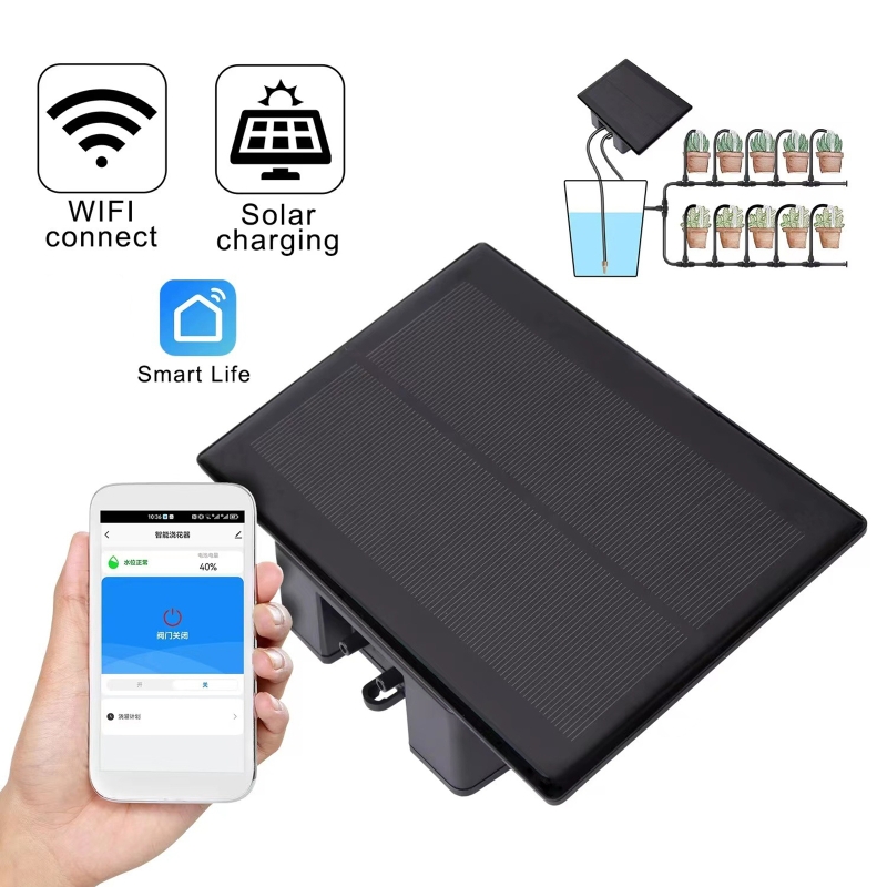 Smart Garden Watering System - WIFI ソーラー自動散水機キットモバイルアプリリモコンホームスマート散水装置灌漑点滴灌漑キット