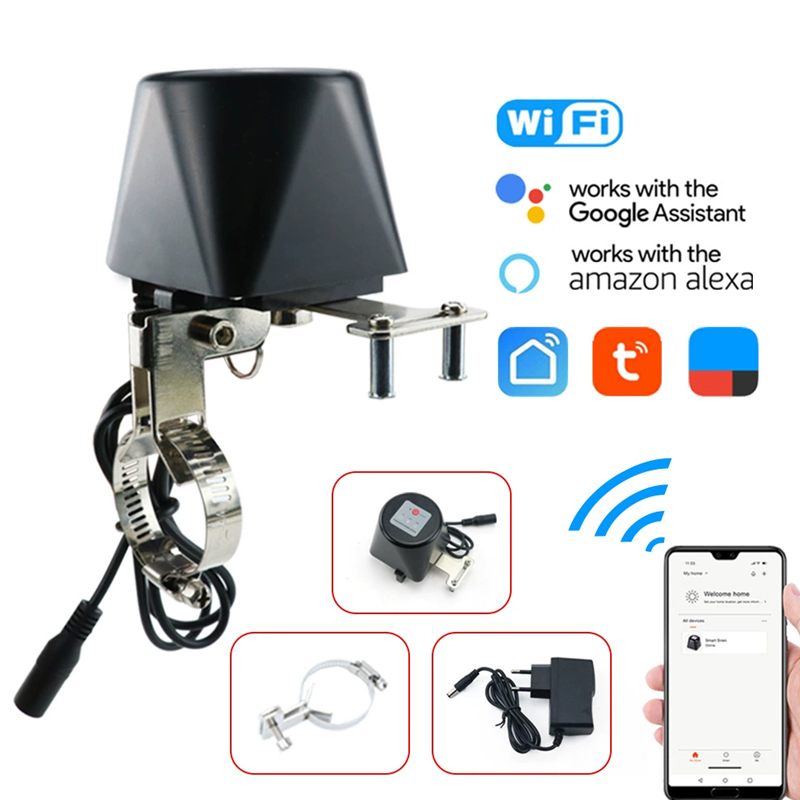 Smart Garden Water - Tuya スマートガスバルブ WIFI ガーデンウォーターシャットオフタイマー灌漑コントローラー Alexa Google
