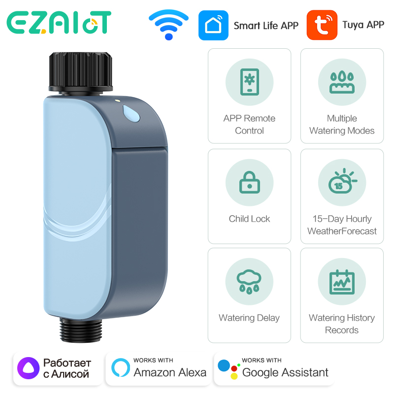 Smart Garden Accessories - スマート Tuya WIFI 庭の水やりタイマー自動散水タイマーバルブ屋外灌漑散水システム Alexa Google