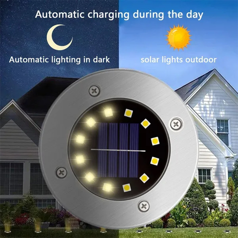 ソーラー埋め込み式グラウンドライト、8/20 LED防水地下 - Smart Garden Solar Lights のレビューと価格