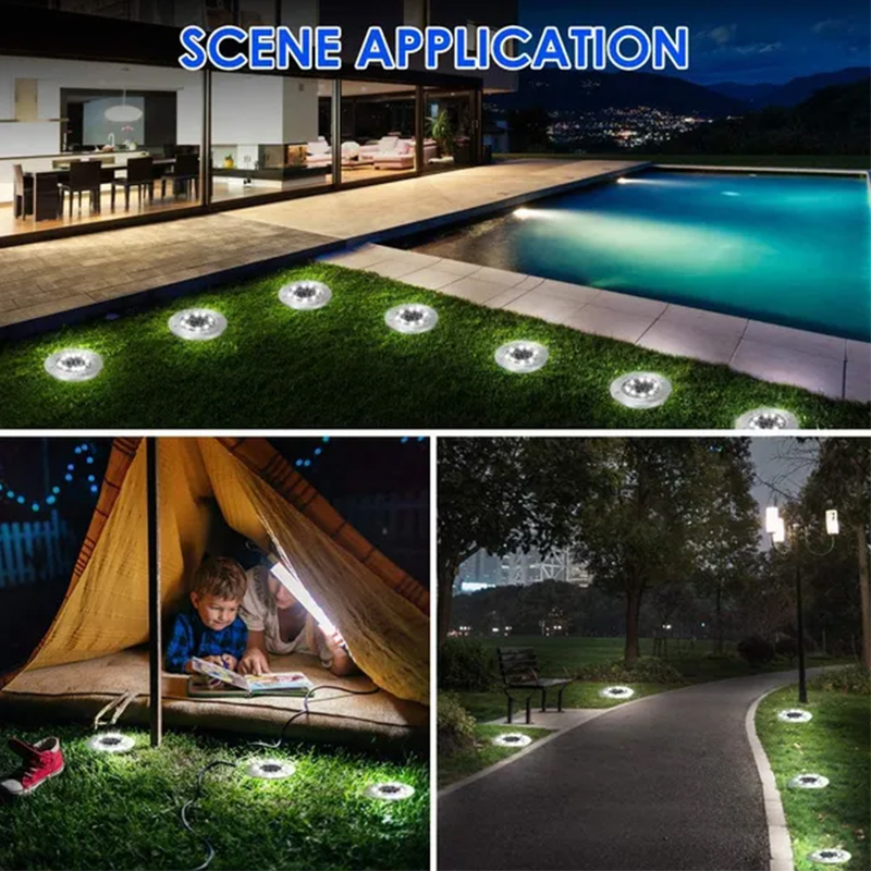 ソーラー埋め込み式グラウンドライト、8/20 LED防水地下 - Smart Garden Solar Lights のレビューと価格