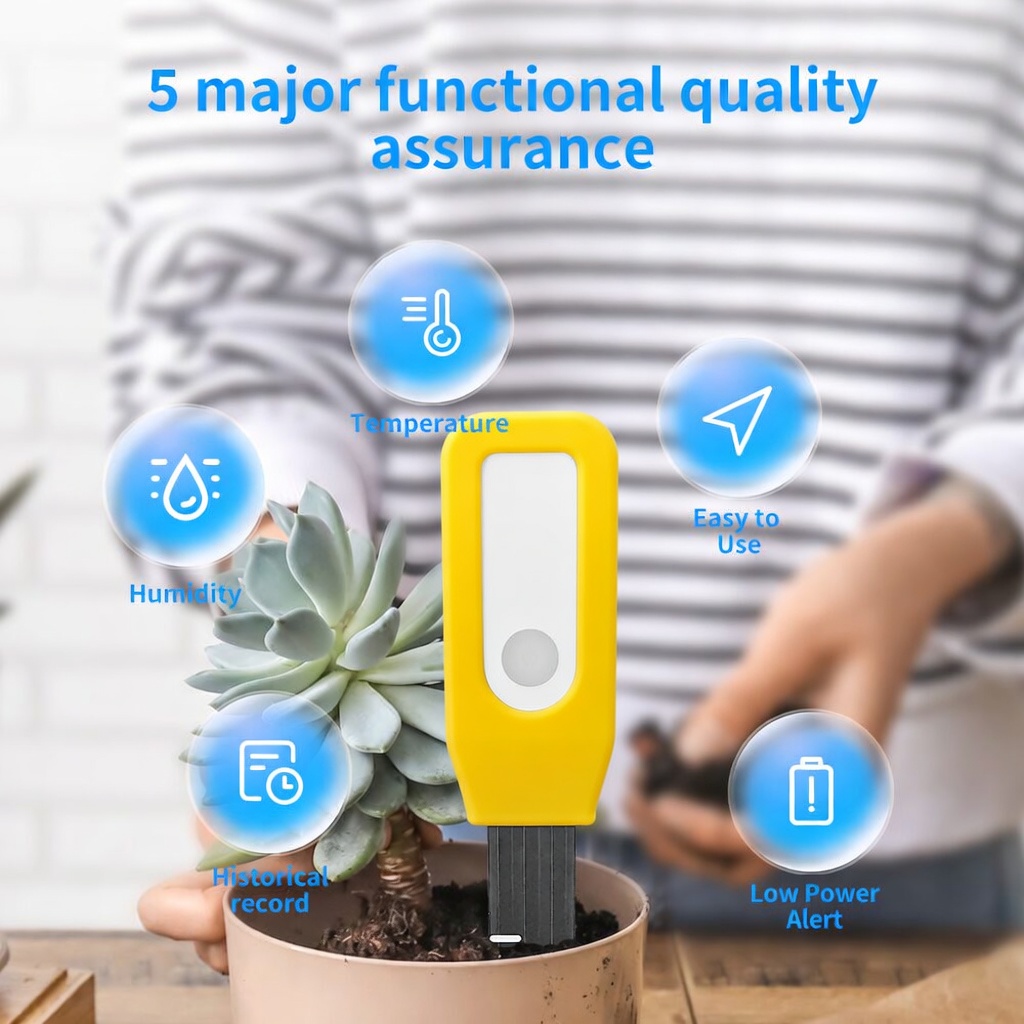 WiFi 土壌モニター Tuya スマート温度および湿度セン - Smart Garden Indoor のレビューと価格