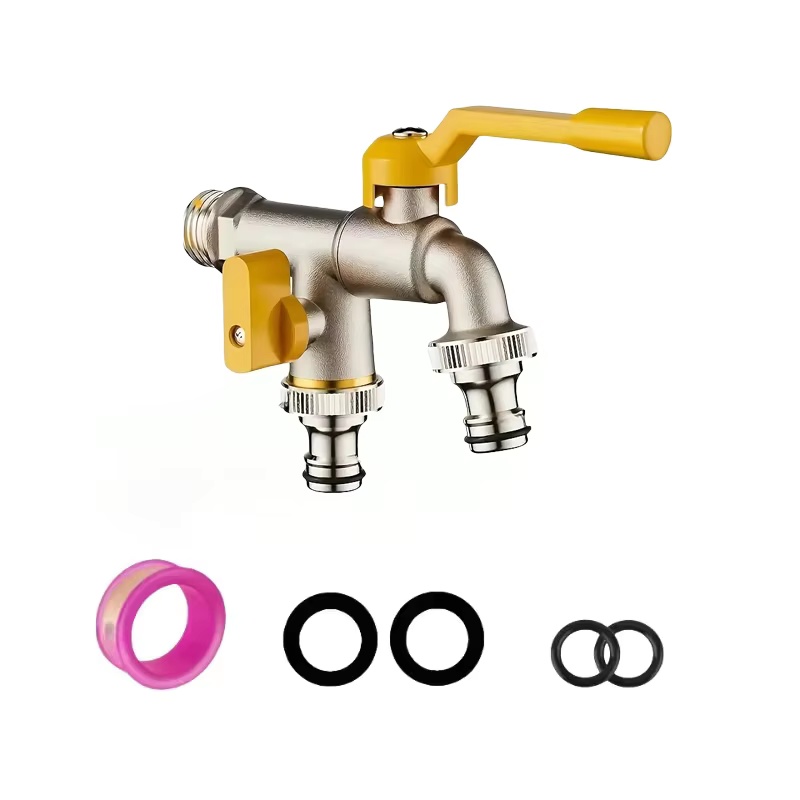 ダブルアウトレットガーデンホース蛇口 - 1/2インチ接続、 - Smart Garden Water のレビューと価格