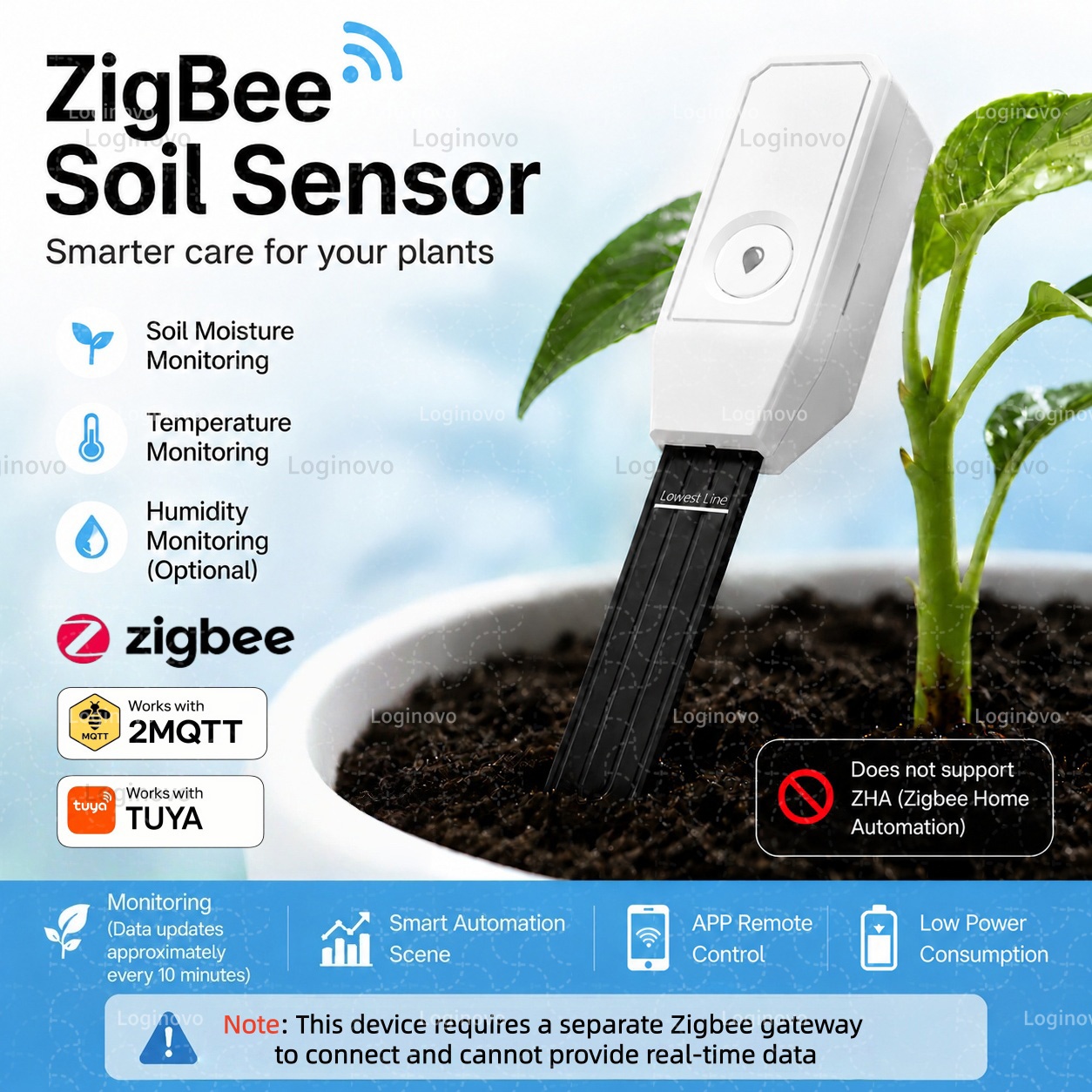 TUYA Zigbee 土壌テスター水分温度センサー植物湿度 - Smart Garden Home Assistant のレビューと価格