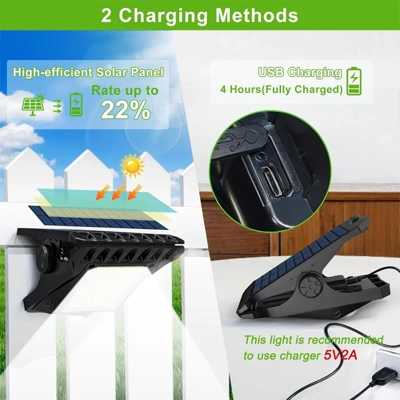 新製品 2/1個 クリップ式ソーラーライト 屋外防水 58  - Smart Garden Solar Lights のレビューと価格