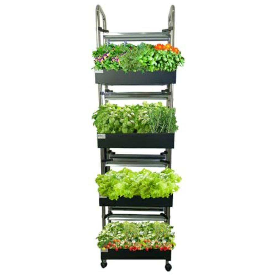 屋内水耕栽培システム：スマートフルスペクトルライト付き垂直庭 - Smart Garden Indoor のレビューと価格
