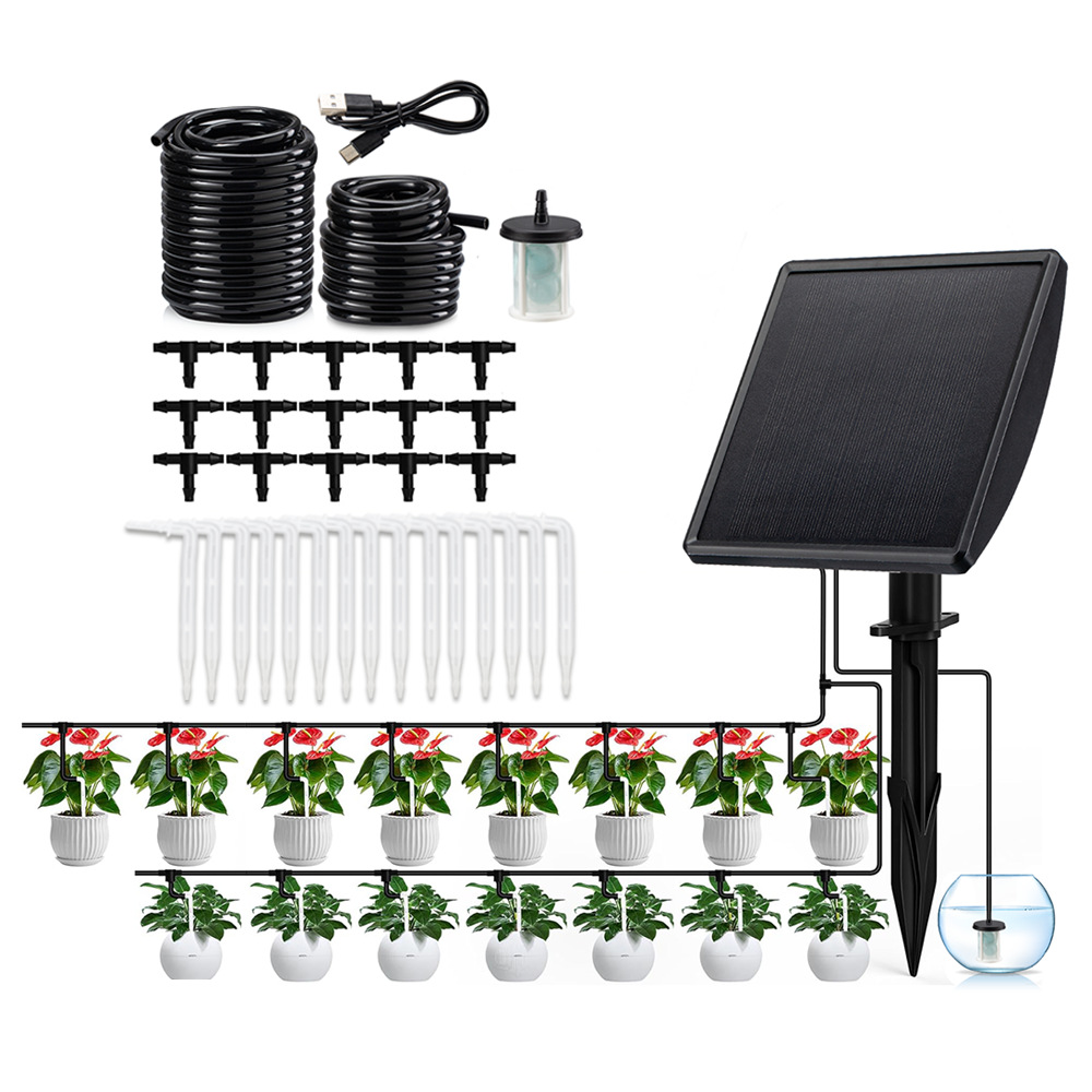 ソーラー自動点滴灌漑ポンプ スマート散水システム（庭、バルコ - Smart Garden Watering System のレビューと価格