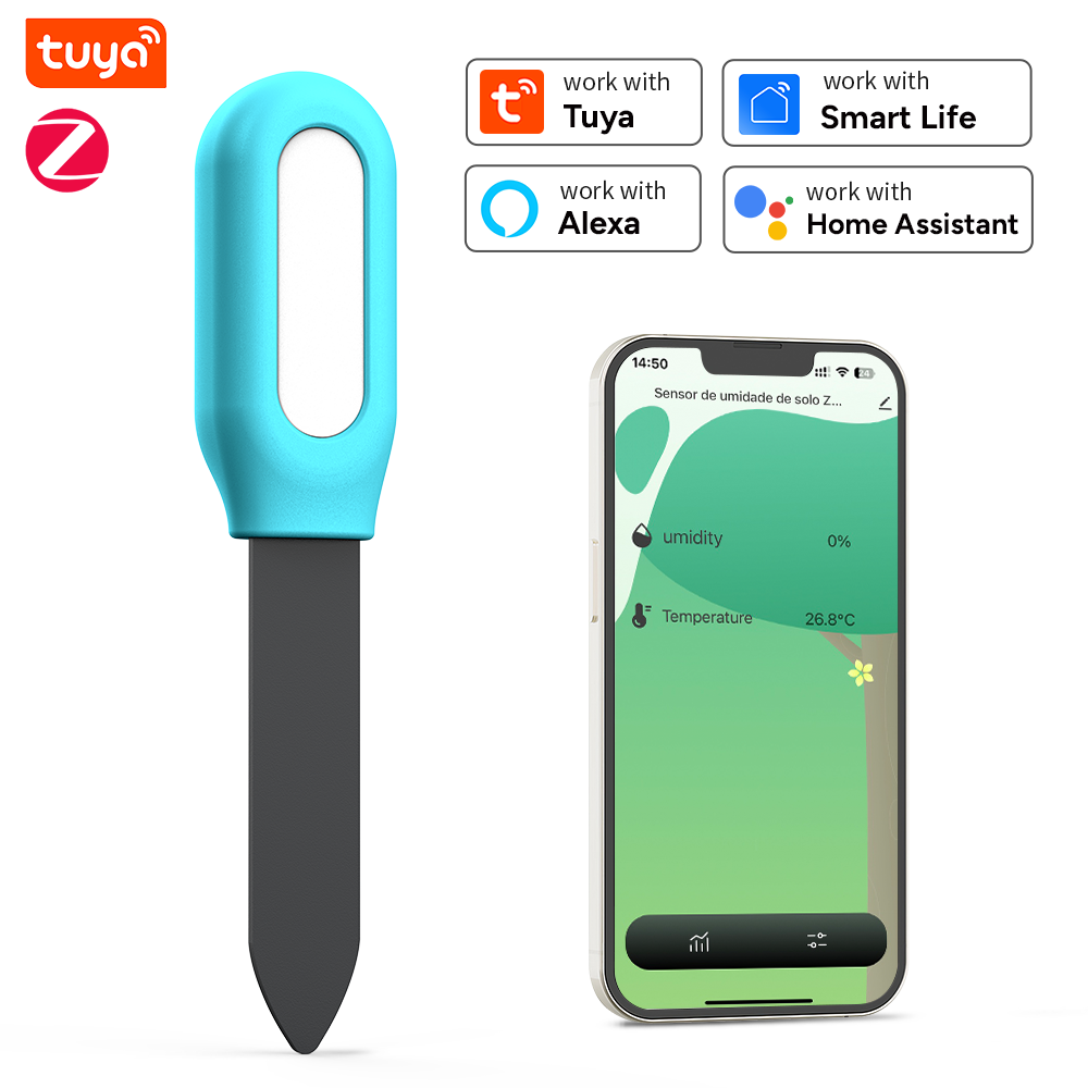 Tuya Zigbee 土壌センサー湿度温度水分検出器スマー - Smart Garden Home Assistant のレビューと価格